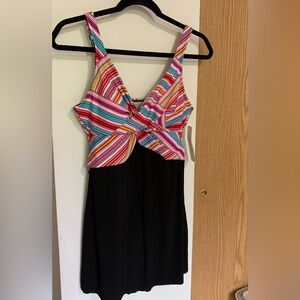 Colorful Striped Swimsuit